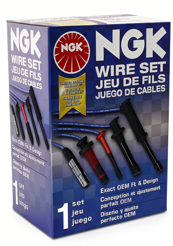 NGK Spark Plug Wire Set Magnetic 16 Pin XLR Cable-1
