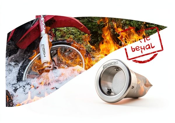 Fisch Moto Stainless Steel Exhaust Spark Arrestor-5