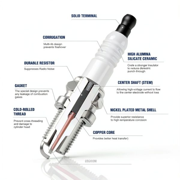Wetenex Copper Spark Plug for Lawn Mowers-5