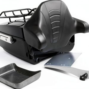 TCMT King Trunk With Speaker Holes Luggage Rack Chrome-0