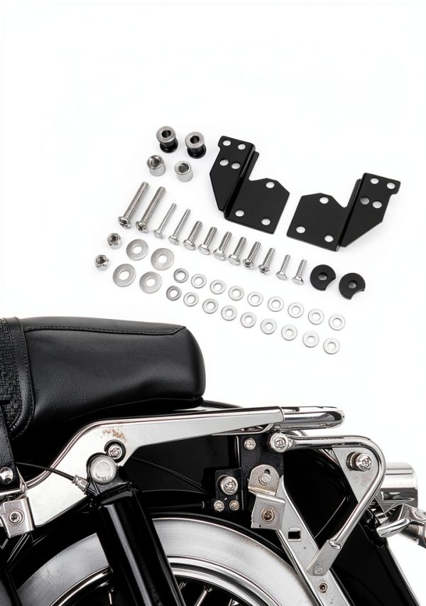 Harley Trunk Mount Rack Benlari LGR-7645 Chrome 40lb Capacity-6