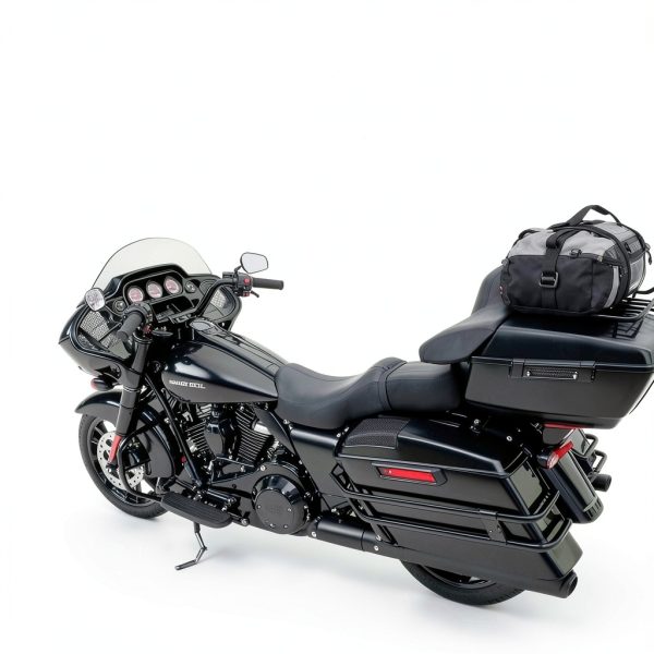Harley Luggage Rack MASION Tour Pack Top Rack Black Chrome 20x14x3in-5