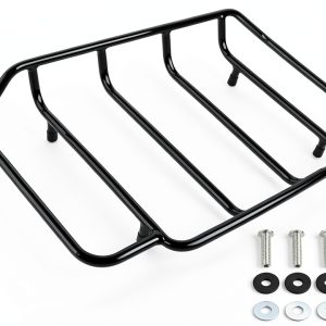 Harley Luggage Rack MASION Tour Pack Top Rack Black Chrome 20x14x3in-0