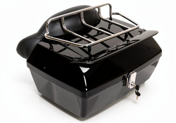 Motorcycle Trunk 50L Black Hard Shell with Taillight ECOTRIC-7