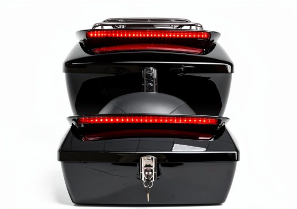 Motorcycle Trunk 50L Black Hard Shell with Taillight ECOTRIC-1