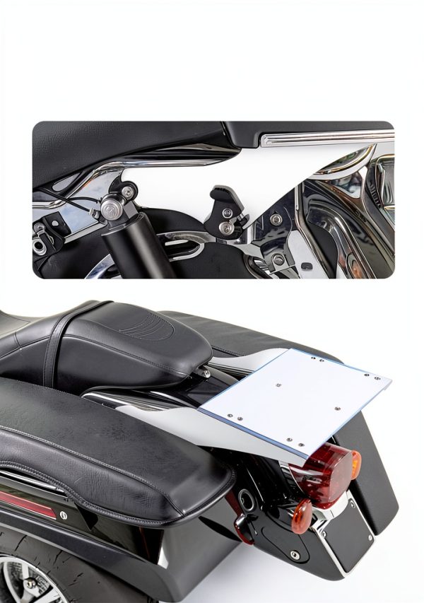 Harley Trunk Mount Rack Benlari LGR-7645 Chrome 40lb Capacity-4