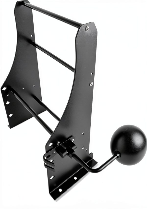 DreDoggMoto Rear Wall Mount Storage Rack Kit Black Aluminum 23x18x2-7