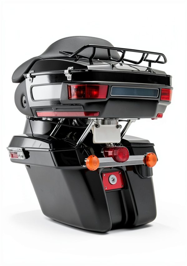 Harley Luggage Rack MASION Tour Pack Top Rack Black Chrome 20x14x3in-7