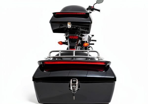 Motorcycle Trunk 50L Black Hard Shell with Taillight ECOTRIC-0