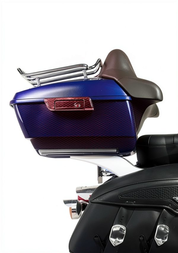 Harley Trunk Mount Rack Benlari LGR-7645 Chrome 40lb Capacity-3
