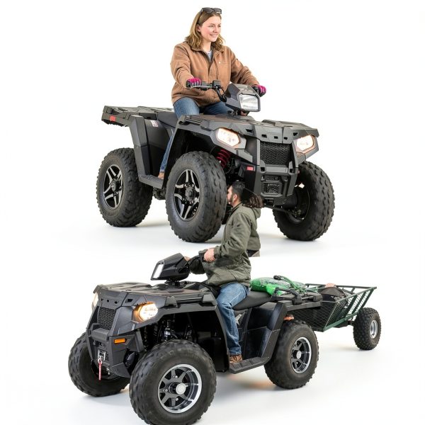 Kemimoto ATV Front Rack Black Plastic for Polaris Sportsman 570/450-1