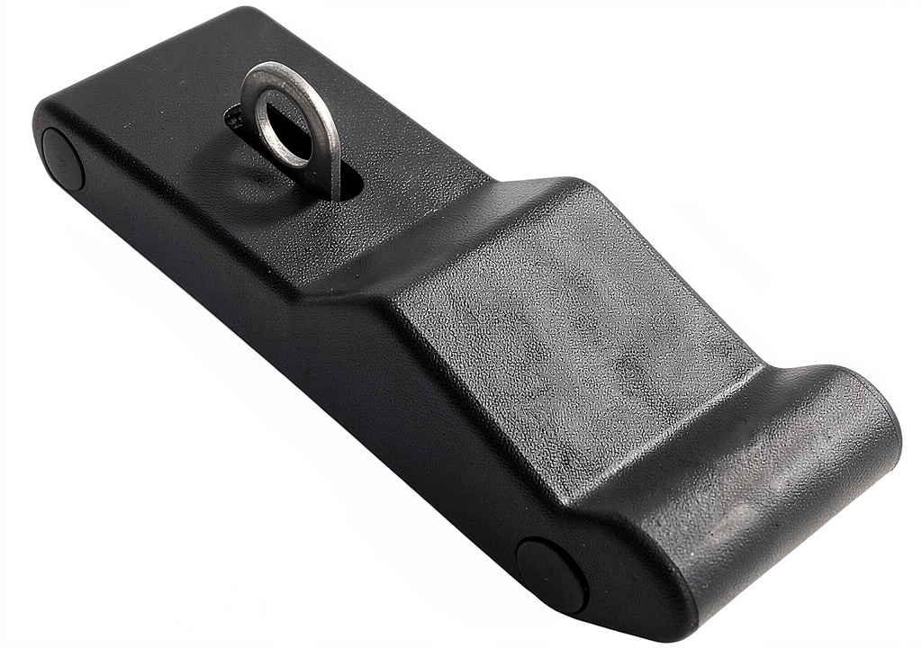 Installing Quad Logic Black Luggage Rack Latch Replacement for Polaris Sportsman on a wooden desk